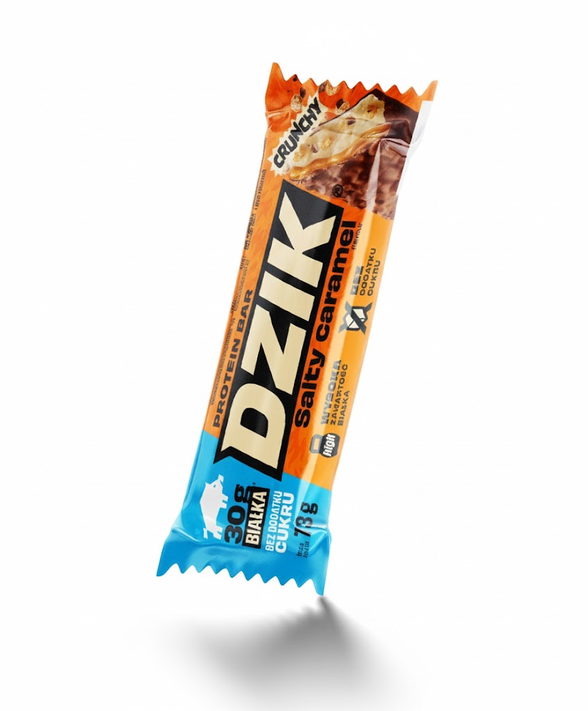 WK Dzik Baton Proteinowy - 70g - Słony Karmel