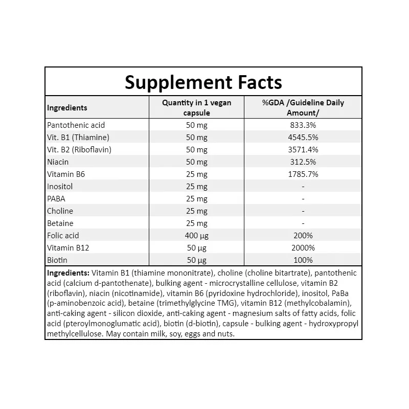 Hiro Lab Witamina B Comlex - 120vcaps - obrazek 2