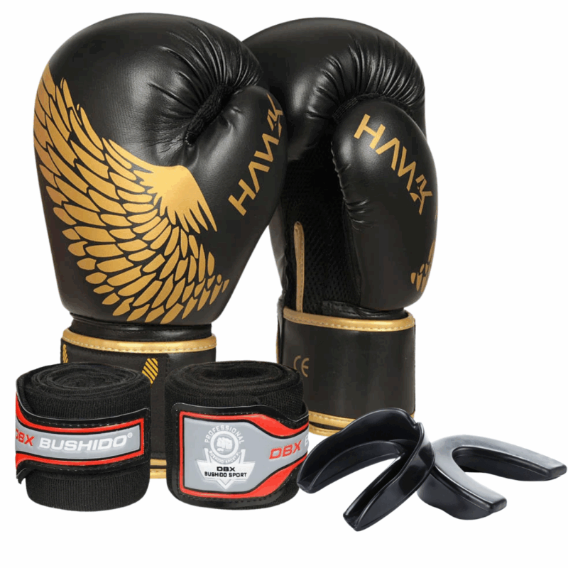 Zestaw startowy do Boksu - Rękawice, Szczęka, Owijki